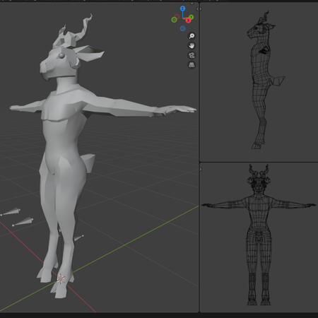 character on viewport